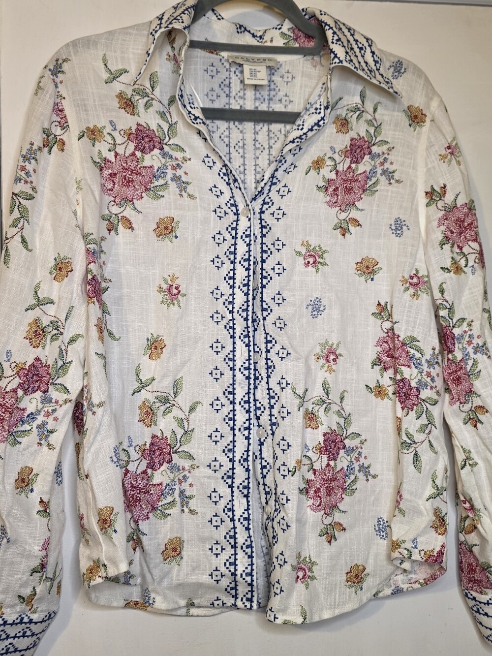 Calypso St.Barth Women Linen Blouse Button